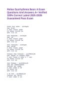 Relias Dysrhythmia Basic A Exam Questions And Answers A&plus; Verified 100&percnt; Correct Latest 2025 &sol;2026 Guaranteed Pass Exam