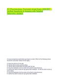 ATI Pharmacology Proctored Actual Exam 2026&sol;2027 &ndash; Verified Questions & Answers with Detailed Rationales Updated