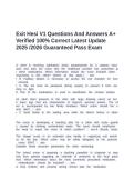 Exit Hesi V1 Questions And Answers A&plus; Verified 100&percnt; Correct Latest Update 2025 &sol;2026 Guaranteed Pass Exam