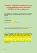 CPL250 Beaker Clinical Pathology Administration Exam Latest &NewLine;2026 Updated Questions and Verified 100&percnt; Solutions &NewLine;&lpar;2026&sol;2027&rpar; Grade&colon; A&plus;&vert;Status&colon; Guaranteed Pass