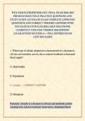  WGU D236 PATHOPHYSIOLOGY FINAL EXAM 2026&sol;2027 PREMIUM HIGH YIELD PRACTICE QUESTIONS AND STUDY GUIDE ACCURATE EXAM COMPLETE APPROVED QUESTIONS AND CORRECT VERIFIED ANSWERS WITH DETAILED RATIONALES &lpar;RELIABLE SOLUTIONS&rpar; CURRENTLY UPDATED VERSION 2026 EDITIO