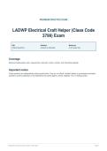 LADWP Electrical Craft Helper &lpar;Class Code&NewLine;3799&rpar; Exam &vert;Latest Verified Questions and Detailed answers