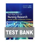 TEST BANK FOR Burns and Grove's The Practice of Nursing Research&colon; Appraisal&comma; Synthesis&comma; and Generation of Evidence 9th Edition by Jennifer R&period; Gray ISBN&colon;978-0323673174 COMPLETE GUIDE ALL CHAPTERS COVERED 100&percnt; VERIFIED A&plus; GRADE ASSURED&excl;&excl;&excl;&excl;