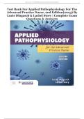 Test Bank for Applied Pathophysiology for the Advanced Practice Nurse 2nd edition &lpar;2023&rpar; by Lucie Dlugasch&comma; Lachel Story