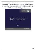 Test Bank For Conjunction with Framework for Marketing Management &lpar;Global Edition&rpar; 6th Edition&period; By&colon; Philip Kotler