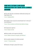 WEB WOC OSTOMY CARE EXAM PREPARATION TEST BANK WITH CORRECT ANSWERS&period;