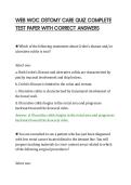 WEB WOC OSTOMY CARE QUIZ COMPLETE TEST PAPER WITH CORRECT ANSWERS