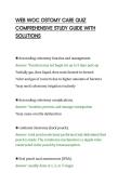 WEB WOC OSTOMY CARE QUIZ COMPREHENSIVE STUDY GUIDE WITH SOLUTIONS