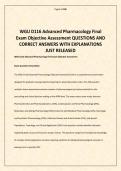 WGU D116 Advanced Pharmacology Final Exam Objective Assessment QUESTIONS AND CORRECT ANSWERS &period;pdf&NewLine;&NewLine;