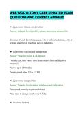 WEB WOC OSTOMY CARE UPDATED EXAM QUESTIONS AND CORRECT ANSWERS