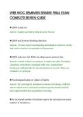 WEB WOC SEMINARS SEM580 FINAL EXAM COMPLETE REVIEW GUIDE