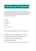 WEB WOC SEMINARS TEST PAPER FULL QUESTIONS AND VERIFIED SOLUTIONS&period;