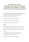 NURS 5220 ADVANCED&NewLine;PHARMACOLOGY PRACTICE EXAM&NewLine;QUESTIONS AND CORRECT ANSWERS&NewLine;WITH EXPLANATIONS JUST RELEASED