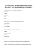 Foundations In Nursing Exam 1 A&plus; Graded &NewLine;Questions With Verified Answers 2026&sol;2027 