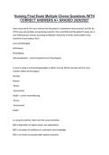 Nursing Final Exam Multiple Choice Questions WITH &NewLine;CORRECT ANSWERS A&plus; GRADED 2026&sol;2027 