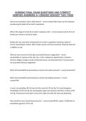 Nursing Test Bank Questions With Verified &NewLine;Answers A&plus; Graded 2026&sol;2027 100&percnt; Pass 