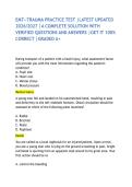 EMT--TRAUMA PRACTICE TEST &vert;LATEST UPDATED 2026&sol;2027 &vert;A COMPLETE SOLUTION WITH VERIFIED QUESTIONS AND ANSWERS &vert;GET IT 100&percnt; CORRECT &vert;GRADED A&plus; 