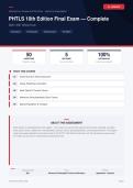 PHTLS 10th Edition Final Exam Prehospital Trauma Life Support 2026&sol;2027 &ndash; Questions and Answers &vert; 100&percnt; Verified &vert; Detailed Rationales &ndash; Pass Guaranteed &ndash; A&plus; Graded