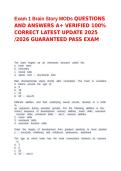 Exam 1 Brain Story MODs QUESTIONS AND ANSWERS A&plus; VERIFIED 100&percnt; CORRECT LATEST UPDATE 2025 &sol;2026 GUARANTEED PASS EXAM