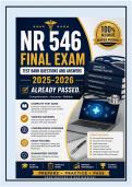 NR546 Final Exam Study Guide for Nursing&colon; Complete Test Bank Questions with 100&percnt; Correct Answers Graded A&plus;&NewLine;&NewLine;