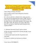  NUR265 Exam 2 Advanced Concepts of Medical-Surgical Nursing Actual Exam 2026&sol;2027 Complete Exam-Style Questions with Detailed Rationales &vert; 100&percnt; Verified &vert; Pass Guaranteed &ndash; A&plus; Graded