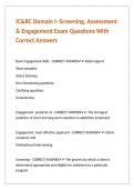 IC&RC Domain I- Screening&comma; Assessment & Engagement Exam Questions With Correct Answers 