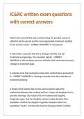 IC&RC written exam questions with correct answers
