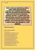 National Electrical Code &lpar;NEC&rpar; as Adopted by North Carolina&comma; NC General Statutes Chapter 87 Article 4&comma; and 21 NCAC 18B &vert; 300 Exam-Aligned Practice Questions with Detailed Rationales &vert; Graded A&plus; &vert; 100&percnt; Verified &vert; Complete Study Guide for NC Electrical Cont