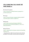 WTA COURSE FINAL FULLY SOLVED TEST PAPER GRADED A&period;