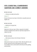 WTA COURSE FINAL COMPREHENSIVE QUESTIONS AND CORRECT ANSWERS&period;