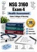 NSG 3160 Exam 4 Health Assessment &lpar;2026&sol;2027&rpar; Actual Questions & Answers &vert; Galen