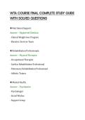 WTA COURSE FINAL COMPLETE STUDY GUIDE WITH SOLVED QUESTIONS&period;