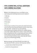 WTA COURSE FINAL ACTUAL QUESTIONS WITH VERIFIED SOLUTIONS&period;p
