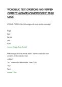 WONDERLIC TEST QUESTIONS AND VERIFIED CORRECT ANSWERS COMPREHENSIVE STUDY