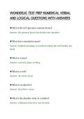 WONDERLIC TEST PREP NUMERICAL VERBAL AND LOGICAL QUESTIONS WITH ANSWERS&period;