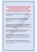 Surgical Assistant Certification Exam Questions with Correct Verified Solutions&colon; Surgical Anatomy&comma; Procedures&comma; and Perioperative Care&NewLine;&NewLine;