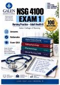 NSG 4100 Exam 1 &ndash; Adult Health III &lpar;2026&sol;2027&rpar; Actual Q&A &vert; Galen A&plus; Guarantee