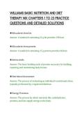 WILLIAMS BASIC NUTRITION AND DIET THERAPY NIX CHAPTERS 1 TO 23 PRACTICE QUESTIONS AND DETAILED SOLUTIONS