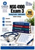 NSG 4100 Exam 3 &ndash; Galen Adult Health III &lpar;2026&sol;2027&rpar; Actual Q&A &vert; A&plus; Guarantee