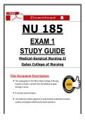 NU 185 Exam 1 Study Guide&colon; Medical-Surgical Nursing II &ndash; Rehabilitation&comma; Musculoskeletal&comma; Neurologic&comma; and Emergency Concepts&NewLine;&NewLine;