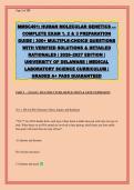 MMSC491 Molecular Genetics & Cancer Biology Exam Preparation Guide &ndash; 330&plus; Multiple Choice Questions with Detailed Rationales &vert; DNA&comma; RNA&comma; Replication&comma; Transcription&comma; Translation&comma; PCR&comma; Epigenetics&comma; Cancer Genetics & Molecular Diagnostics