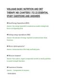 WILLIAMS BASIC NUTRITION AND DIET THERAPY NIX CHAPTERS 1 TO 23 ESSENTIAL STUDY QUESTIONS AND ANSWERS&period;