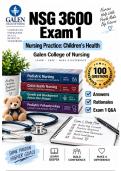 NSG 3600 Exam 1 &ndash; Children&rsquo;s Health &lpar;2026&sol;2027&rpar; Actual Q&A &vert; Galen A&plus; Guarantee