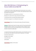 NSG 3850 Pathophysiology II Exam 2 &lpar;2026&sol;2027&rpar; Actual Q&A &vert; Galen A&plus; Guarantee