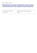 Fundamentals of Nursing Comprehensive Practice Exam &ndash; Essential Questions&comma; Key Concepts & Exam Preparation