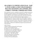 QUALTRICS CX CERTIFICATION EXAM &ndash; PART&NewLine;1&colon; STUDY GUIDE &vert; LATEST UPDATE 2026&sol;2027 &vert;&NewLine;PRACTICE QUESTIONS AND ANSWERS &vert; 100&percnt;&NewLine;CORRECT ANSWERS &vert; VERIFIED SOLUTIONS