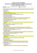 Galen College of Nursing NSG 3100 Fundamental Concepts and Skills for Nursing Practice I Final Exam &vert; Complete Questions & Answers &vert; 100&percnt; &vert; Updated 2026&sol;2027&period;