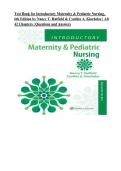 Test Bank for Introductory Maternity & Pediatric Nursing&comma; 6th Edition by Nancy T&period; Hatfield & Cynthia A&period; Kincheloe &vert; All 42 Chapters &vert; Questions & Answers &vert; 2027&NewLine;