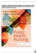 Test Bank for Public Health Nursing&colon; Population-Centered Health Care in the Community&comma; 11th Edition by Marcia Stanhope & Jeanette Lancaster &vert; All 41 Chapters &vert; Questions & Answers &vert; 2027&NewLine;