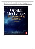 Solution Manual for Orbital Mechanics for Engineering Students&comma; 5th Edition by Howard D&period; Curtis &vert; All Chapters &vert; Complete Solutions &vert; 2027&NewLine;